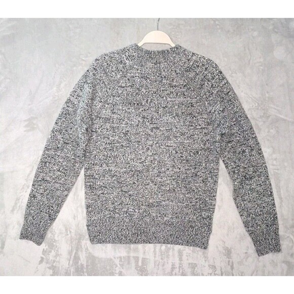 Jack Spade New York Marled Crew-Neck Sweater Grey/Black Sz Small 100% wool - Picture 4 of 6